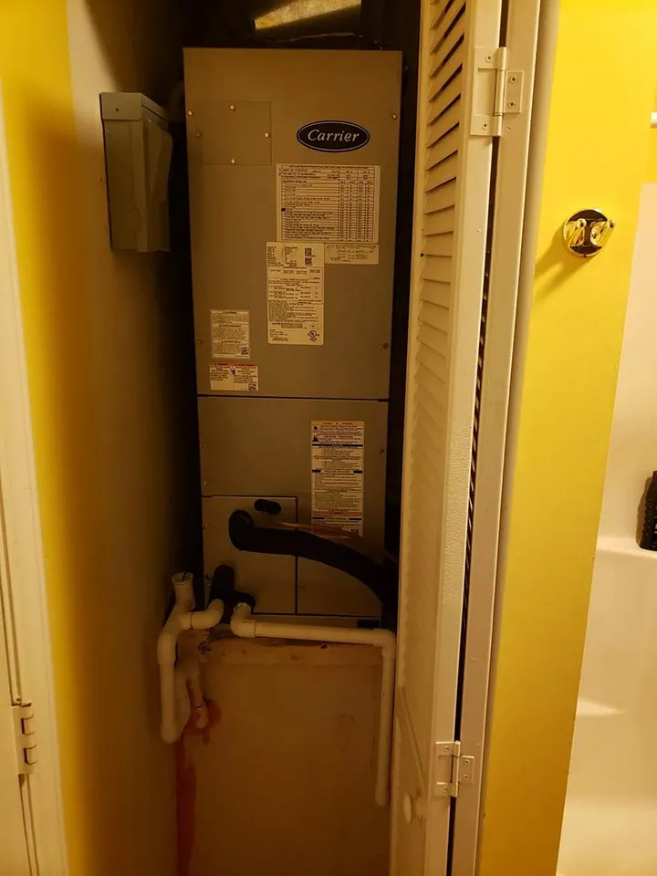 Residential HVAC installation detail
