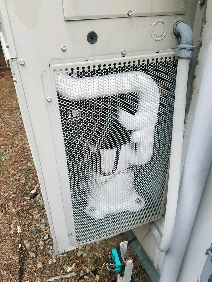 Residential HVAC installation detail