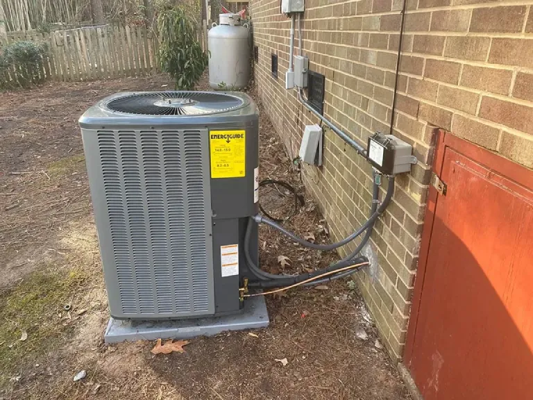 Residential HVAC installation detail